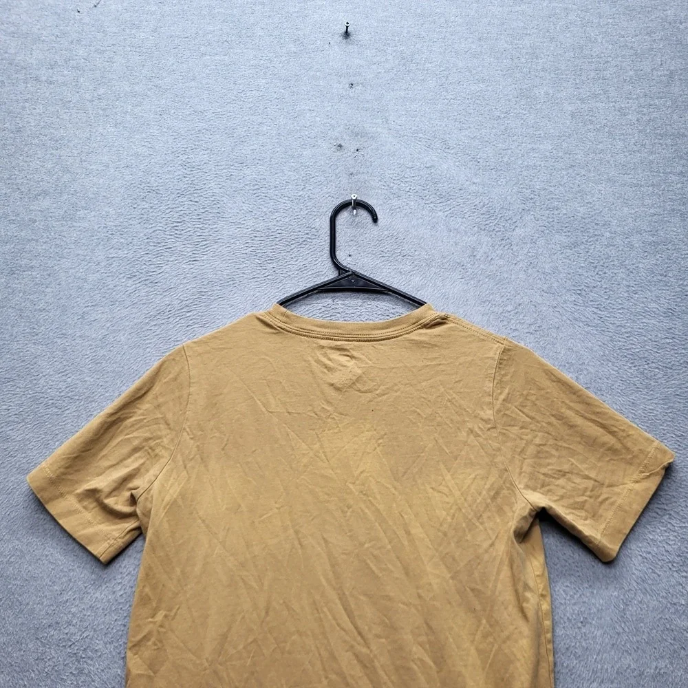 Nike Boy Shirt XL Tan Graphic Nike Swoosh The Tee Logo Short Sleeve